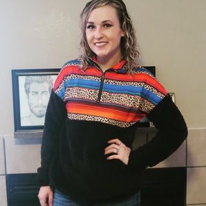 Black Serape Sherpa
